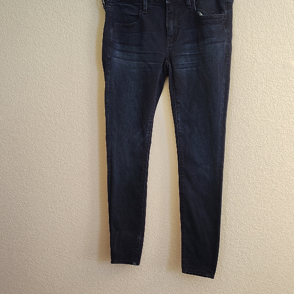 American Eagle Outfitters Y2K Size 6 Short Dark Blue Skinny Jeans B45 X